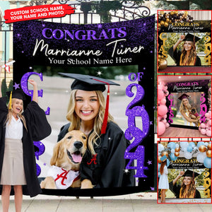 Class of 2024 Custom Graduation Party Backdrop - Personalized Custom Graduation Backdrop