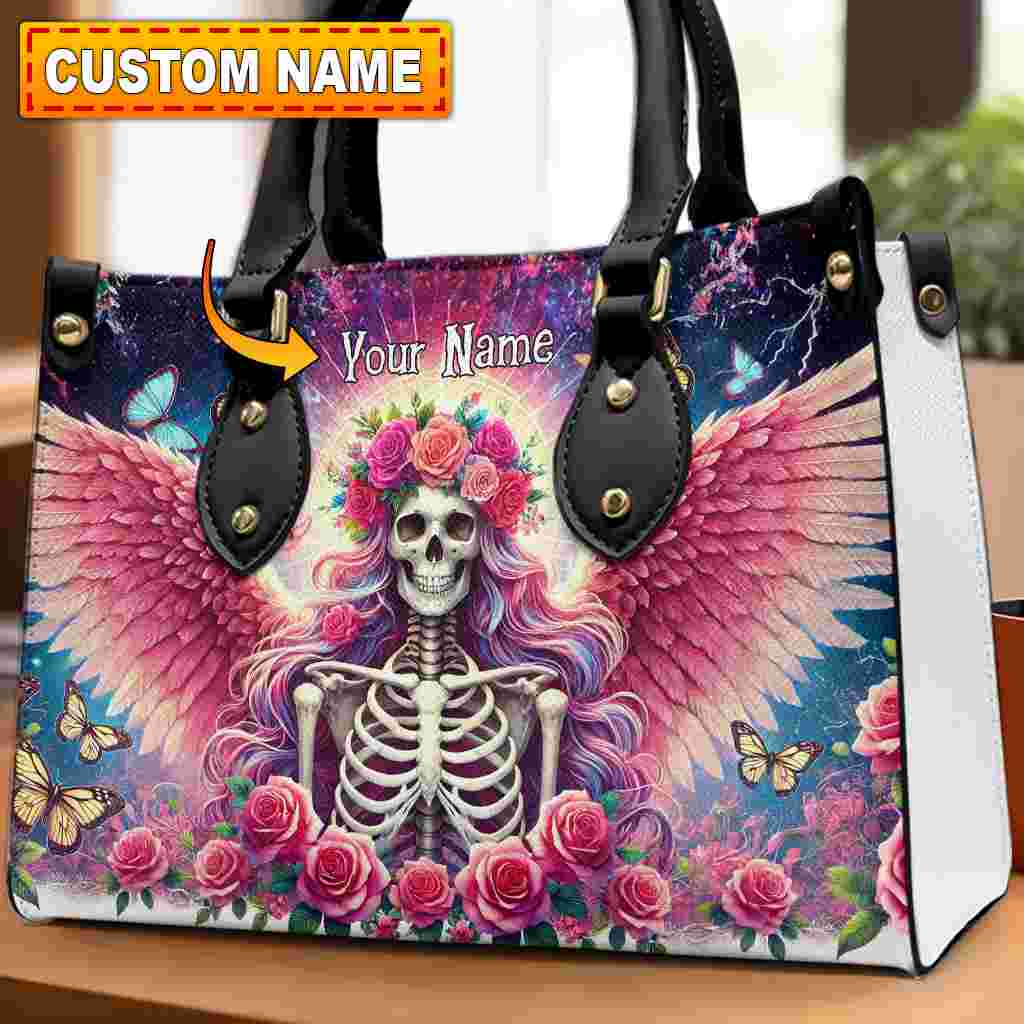 Skull Lady Evil Personalized Leather Handbag