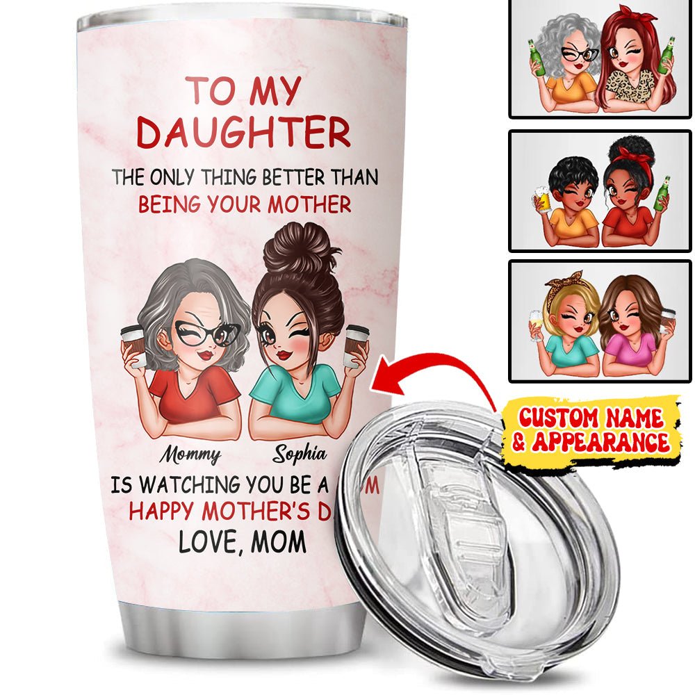 Personalized Tumbler - To My Daughter - Custom Appearance and Names - Gift Idea For Mother's Day