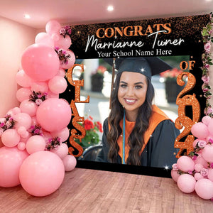 Class of 2024 Custom Graduation Party Backdrop - Personalized Custom Graduation Backdrop