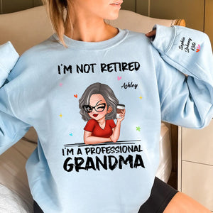 Woman Shirt, Custom Name and Appearance Mother's Day T-Shirt, I'm Not Retired I'm a Professional Grandma, Gift for Grandma