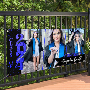 Class Of 2024 Congrats, Custom Color, Your Photo And Name Single Garage, Garage Door Banner Covers - Garage Door Banner Decorations