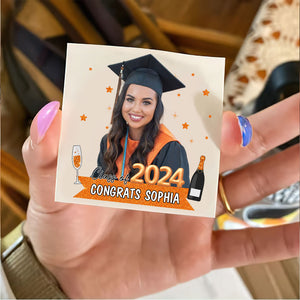 Class Of 2024, Custom Color, Photo And Name Temporary Tattoo, Personalized Grad Party Tattoo, Fake Tattoo, Graduation Gift