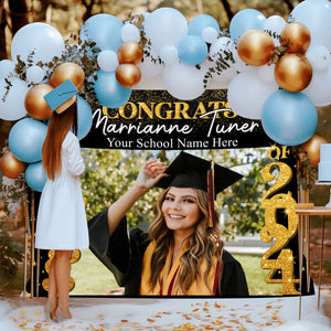 Class of 2024 Custom Graduation Party Backdrop - Personalized Custom Graduation Backdrop