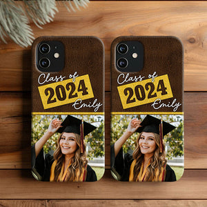 Class Of, Custom Photo And Name Graduation Phone Case - Personalized Phone Case, Graduation Gift