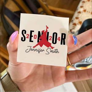 Senior 2024, Custom Color And Name Temporary Tattoo, Personalized Grad Party Tattoo, Fake Tattoo, Graduation Gift