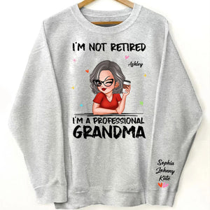 Woman Shirt, Custom Name and Appearance Mother's Day T-Shirt, I'm Not Retired I'm a Professional Grandma, Gift for Grandma