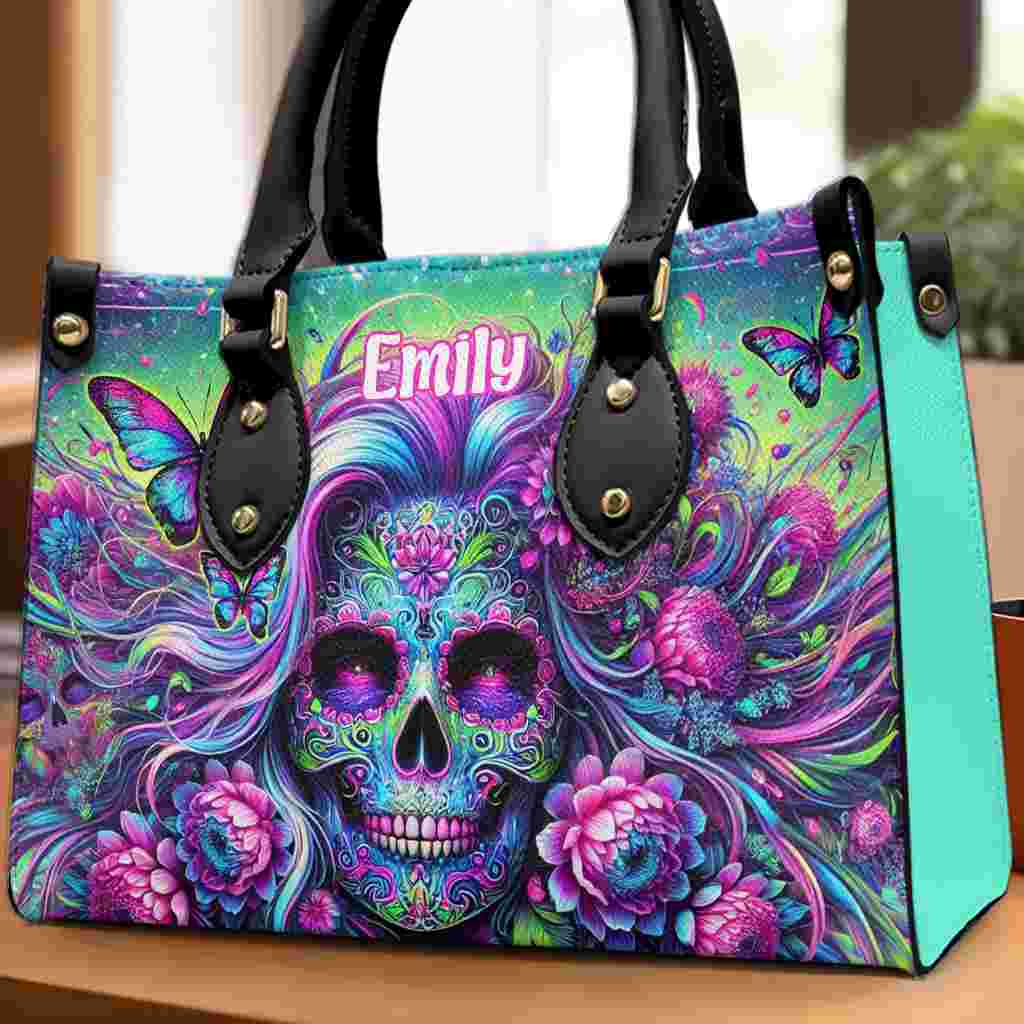 Lady Halloween Personalized Leather Handbag