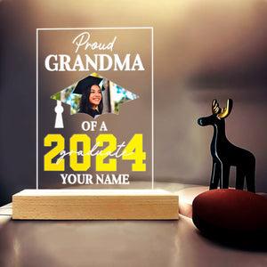 Graduate 2024, Custom Photo And Texts, Personalized Acrylic LED Light