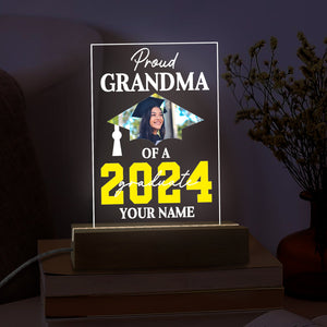 Graduate 2024, Custom Photo And Texts, Personalized Acrylic LED Light