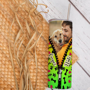 Dog Lover Skinny Tumbler With Custom Photo, My Dog Is My Best Friend