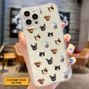 Custom Face Only Photo - Personalized Clear Phone Case, Gift For Pet Lovers, Gift For Family