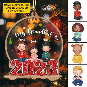 Christmas Kids  - Custom Appearances And Names, Personalized Acrylic Ornament - Gift For Christmas