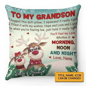 You'll Feel My Love Morning, Noon And Night - Personalized Pillow, Family Gift