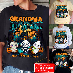 Happy Halloween - The Little Monsters - Custom Name - Personalized T-Shirt - Halloween Family Gift