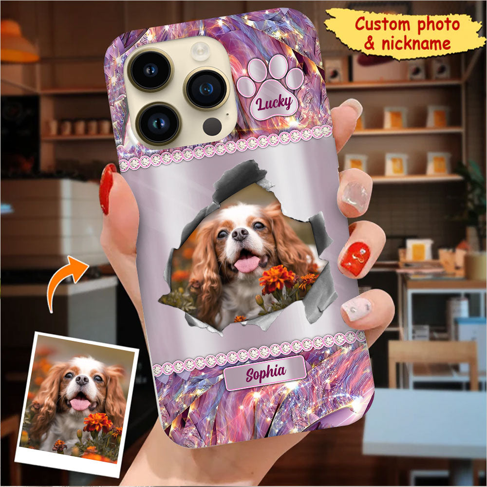 Pet Photo - Custom Photo And Name - Personalized Phone Case, Gift For Pet Lover, Gift For Family