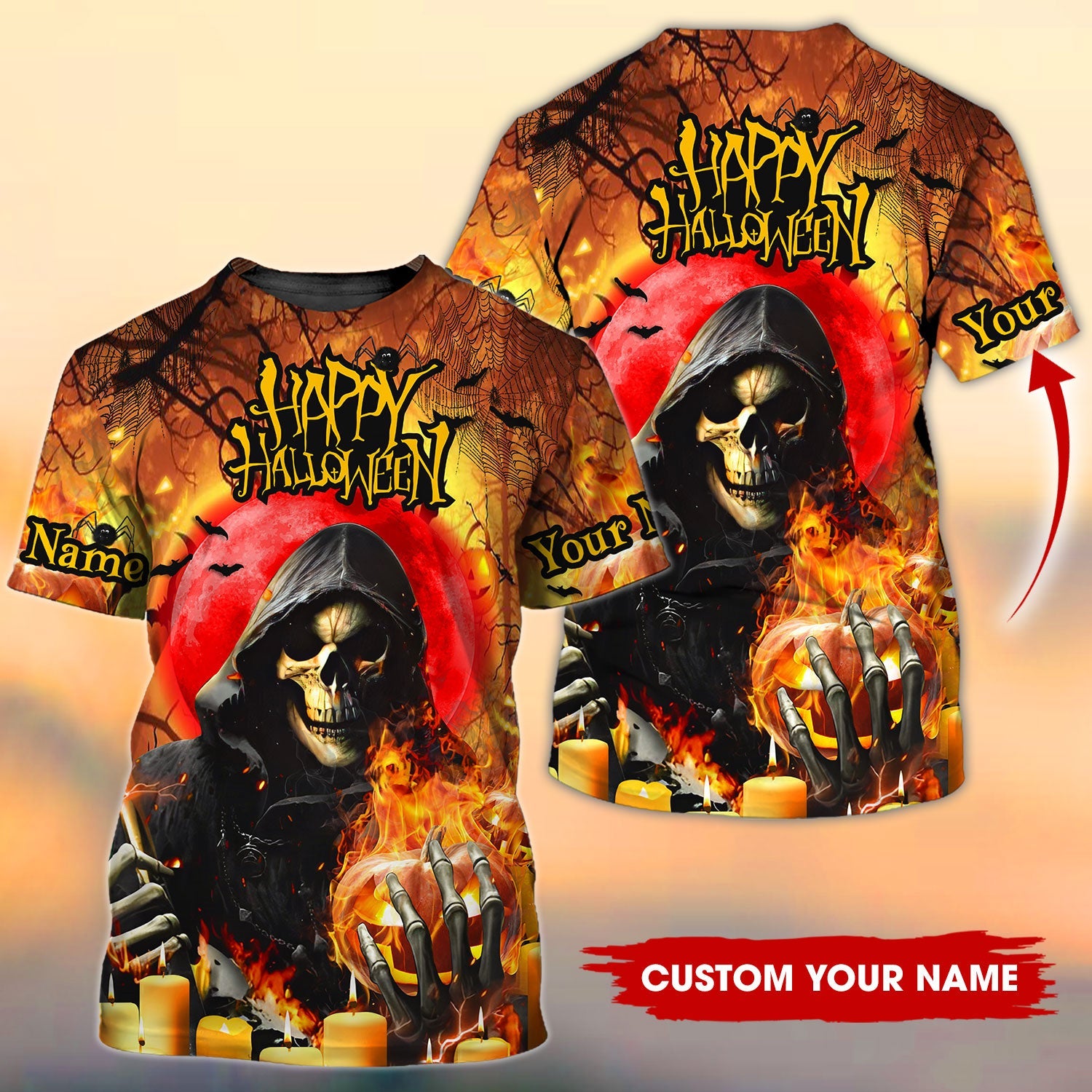 Happy Halloween - Custom Name - Personalized 3D Shirt, Halloween Gift