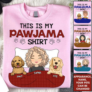 This My Pawjama Shirt - Custom Appearance And Name - Personalized Dark Sweatshirt