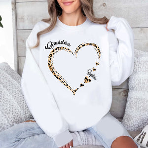 Godmerch Grandma and Grandkids, Gift For Grandma - Personalized Sweatshirt - Family Gift