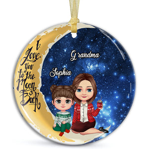 Personalized Ceramic Ornament - Personalized Christmas Keepsake - Kid & Grandma's Love Eternalized, Family Gift