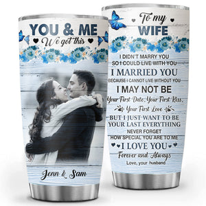 Custom Photo Husband & Wife Tumbler, Best Gift For Couple