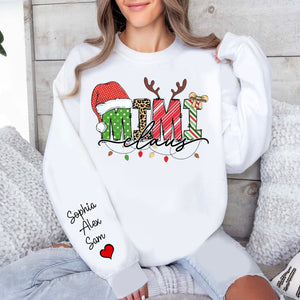 Family Best Gifts For Christmas, Mimi Claus Sweatshirt, Custom Grandma Claus Christmas - Personalized Sweatshirt - Family Gift