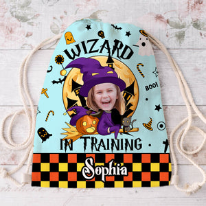 Wizard In Training - Halloween Season - Personalized String Bag, Halloween Gift