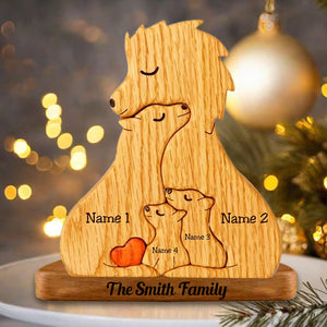 Personalized Family Wooden Puzzle - Puzzle Wooden - Wooden Pet Carvings - Gift For Family