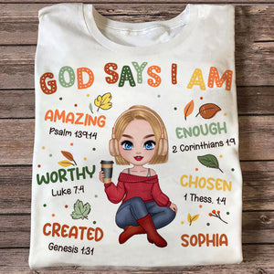 God Says I Am - Custom Appearance And Name - Personalized T-Shirt