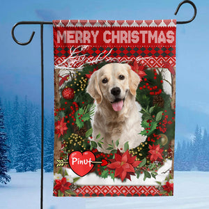 Merry Christmas - Custom Pet Photo And Name Flag - Xmas Gift, Gift For Pet Lovers