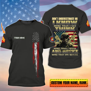 Personalized Veteran T-Shirt, Gift For Veterans