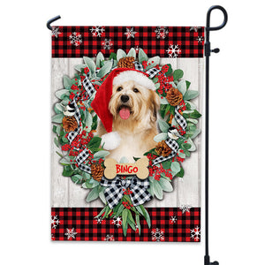 Merry Christmas- Custom Pet Photo And Name Flag - Christmas Gift, Gift For Pet Lovers