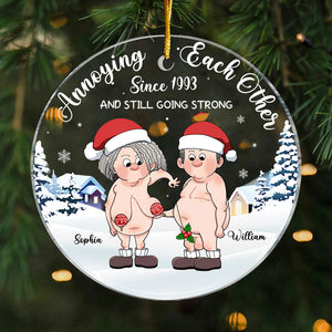 Gift For Old Couple Annoying Each Other  - Personalized Acrylic Ornament - Gift For Family, Couple Gift