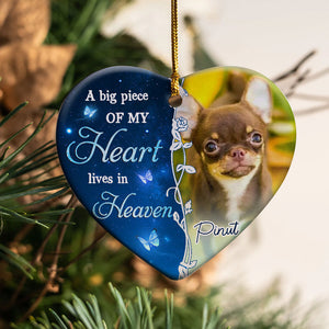 The Hardest Goodbye  - Personalized Heart Ceramic Ornament - Gift For Pet Lover