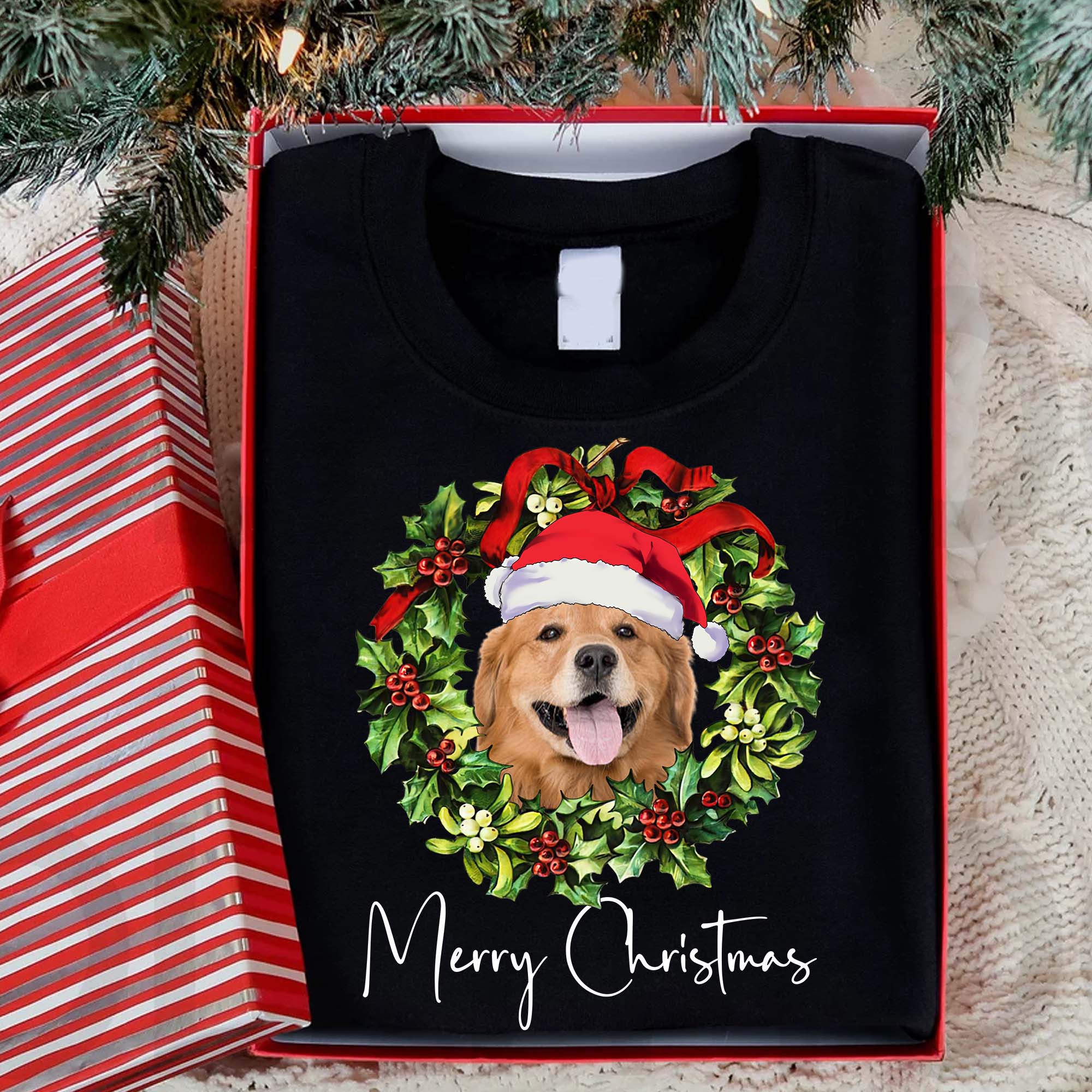 Merry Christmas Photo - Personalized Sweatshirt - Family Gift, Gift For Pet Lover, Xmas Gift