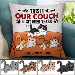 This is Our Coach, Go Sit Over There, Personalized Cutie Kittie Pillow, Cat Lovers Gift