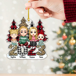 Merry Christmas Family Member - Personalized Acrylic Ornament - Gift For Family, Xmas Gift