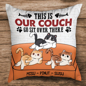 This is Our Coach, Go Sit Over There, Personalized Cutie Kittie Pillow, Cat Lovers Gift