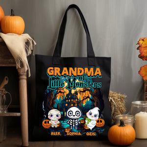 Happy Halloween - The Little Monsters - Custom Name - Personalized Tote Bag, Halloween Gift