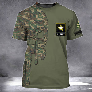 I Am Veteran - I love Freedom - I Wore Dogtags - I Have A DD-214 - Customized U.S. Veteran Army T-Shirt, Gift For Veterans