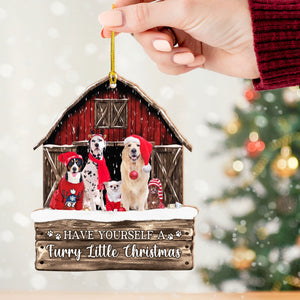 Pet House Christmas, Custom Photo And Quote - Personalized Custom Shaped Wooden Ornament - Gift For Pet Lover, Christmas Gift