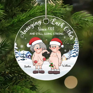 Gift For Old Couple Annoying Each Other  - Personalized Acrylic Ornament - Gift For Family, Couple Gift