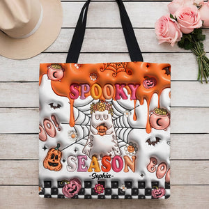 Spooky Season - Custom Name - Personalized Tote Bag, Halloween Gift