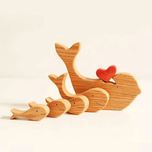 Personalized Dolphin Family Wooden Puzzle - Puzzle Wooden Dolphin Family - Wooden Pet Carvings, Gift For Family