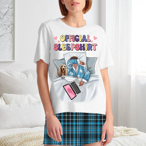 Official Sleepshirt Woman & Dogs- Custom Appearances And Names - Personalized Pajamas Shirt