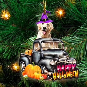 Happy Halloween  - Custom Photo, Personalized Acrylic Ornament - Gift For Pet Lover