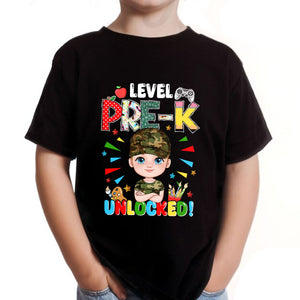 Level Unlocked, Personalized T-Shirt, Gift For Family, Back To School