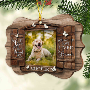 Forever Loved, Never Forgotten - Personalized Custom Shaped Wooden Memorial Ornament - Gift For Pet Lover, Memorial Gift