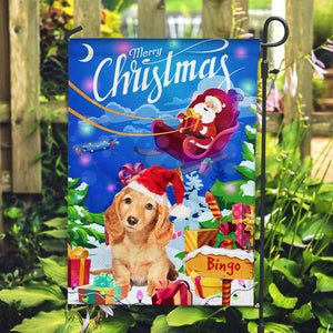 Merry Christmas House Flag, Santa Is Coming - Custom Pet Photo Flag - Christmas Gift, Gift For Pet Lovers