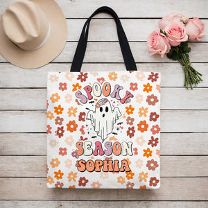 Spooky Season - Custom Name - Personalized Tote Bag, Halloween Gift